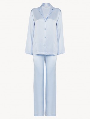 La Perla Silk Donna Silk Sleepwear Blu Chiaro | N4vlbYwpXG1